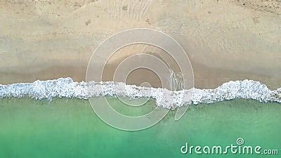 Drone Aerial View Beach With Beach Chairs Umbrella At The Tropical