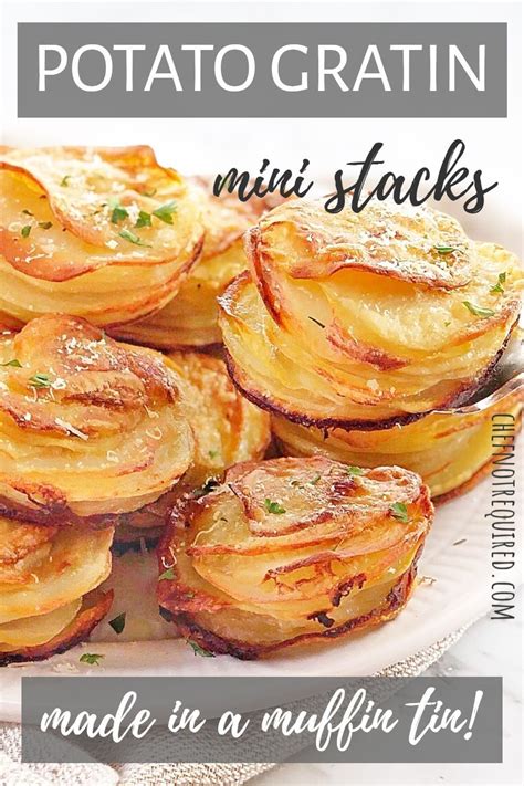 Cheesy Mini Gratin Dauphinois Potato Stacks Chef Not Required