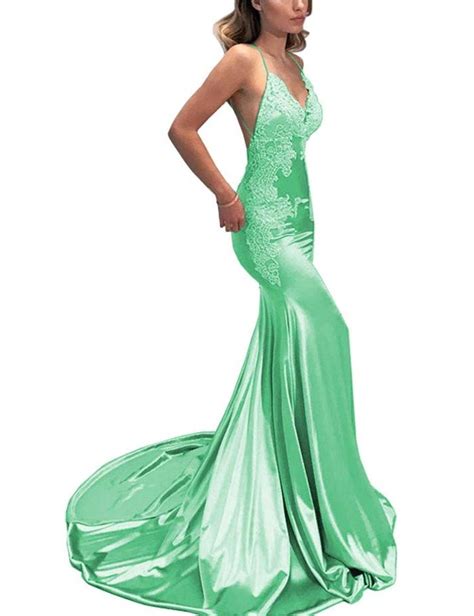 Mauwey Women S Lace Appliques Formal Evening Gowns Sexy Mermaid