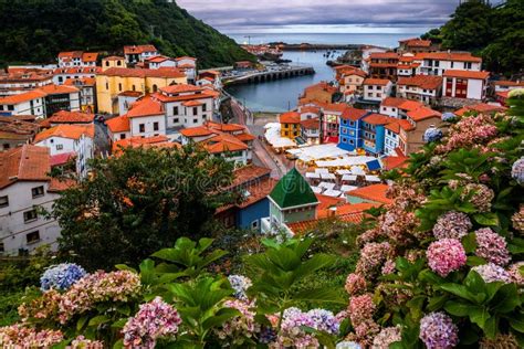 Cudillero, Picturesque Fishing Village at Sunset, Asturias, Spain Stock Image - Image of city ...