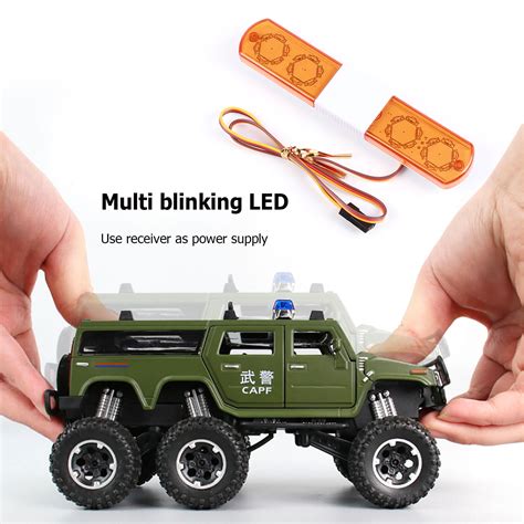 AU 4 8 6V LED Flashing Light Bar For 1 10 1 8 HSP CC01 4WD RC Car AX