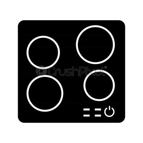 Electric Induction Hob Linear Icon Stock Vector 3854126 Crushpixel