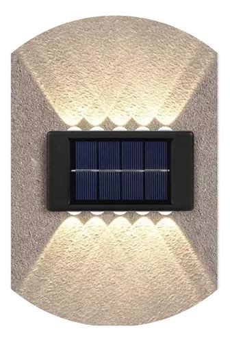 Kit Arandela Lumin Ria Solar Led Decorativa Jardim Muro