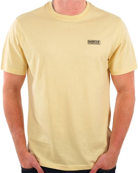 Barbour International Small Logo T Shirt Dusty Yellow S Cc