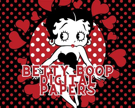 Betty Boop Digital Papers Betty Boop Digital Paper Set Y2k Iconic