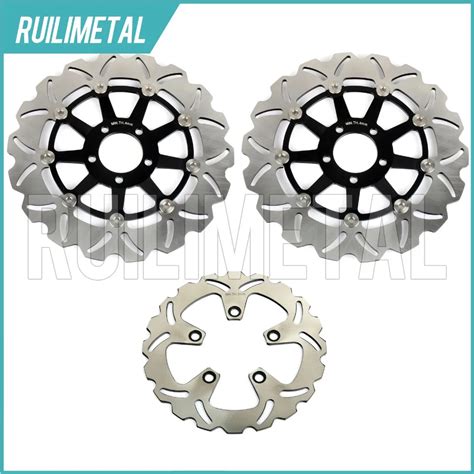 New Full Set Front Rear Brake Discs Disks Rotors For Kawasaki Zxr