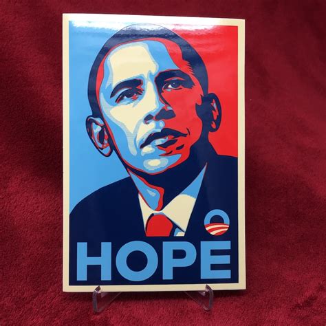 President Barack Obama Hope Sticker Shepard Fairey Etsy