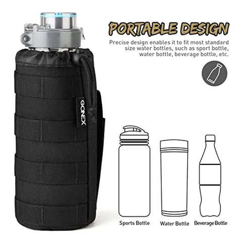 Gonex Tactical Military Molle Water Bottle Pouch Drawstring Open Top