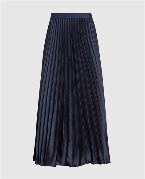 Max Mara Weekend Gavino Navy Pleated Skirt GAVINO Buy With European