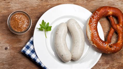 Weisswurst Mit Brezel Und Senf Koch Mit