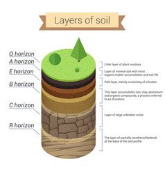 Soil Layers Isometric Diagram Underground Vector Image