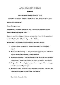 JURNAL REFLEKSI DWI MINGGUAN Modul 2 3 Copy Sitimusyarofah371 Flip