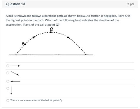 Solved A Ball Is Thrown And Follows A Parabolic Path As Chegg