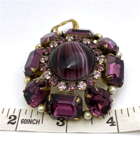 Original By Robert Purple Cabochon Marbled Amethyst G Gem