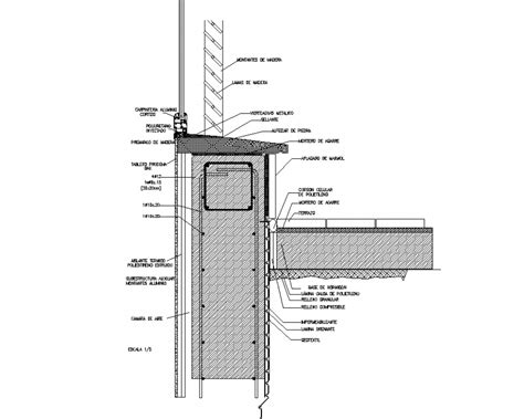 Wooden façade plan detail dwg file. - Cadbull