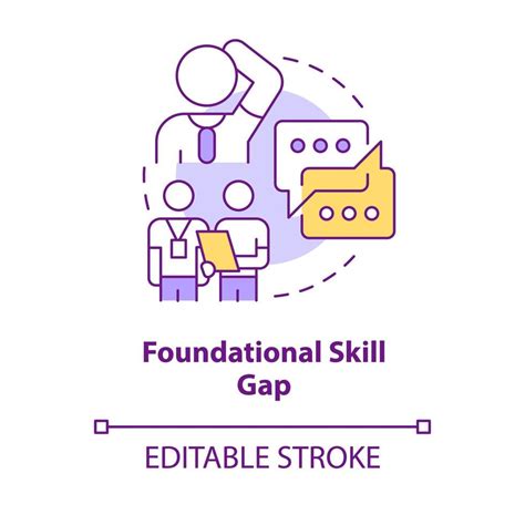 Foundational Skill Gap Concept Icon Soft Skills Absence Issue In Higher Education Abstract