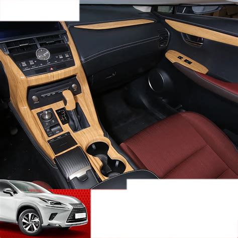 lsrtw2017 bamboo wood color car interior decoration trims for lexus nx200 nx300 nx200t nx300h ...