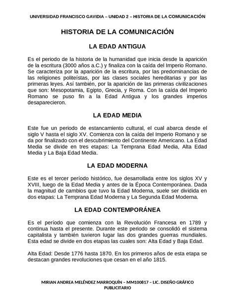 Historia De La Comunicacion Docsity