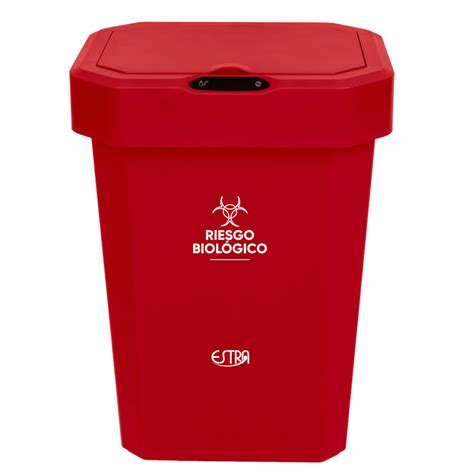 Canecas Estrabins Sensor L Rojo Riesgo Biologico Canecas Estrabins