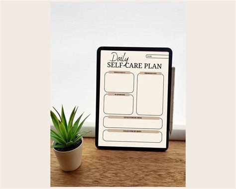 Daily Self Care Plannerdaily Planner Printable Digital Etsy