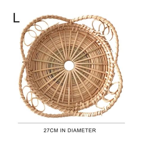 Ins Rattan Basket Petals Shape Hand Woven Bread Fruit Snack Storage