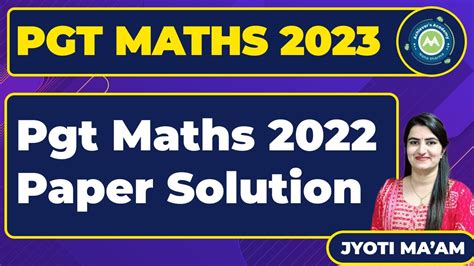 PGT MATHS HTET 2022 PAPER SOLUTION IN 1 VIDEO BY JYOTI MAM ACHIEVERS