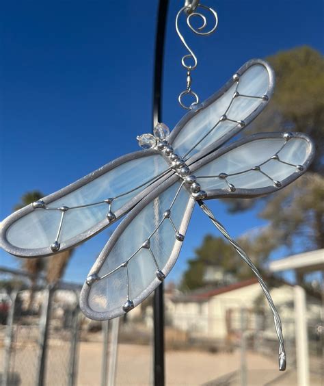 Stained Glass Dragonfly Suncatcher - Etsy