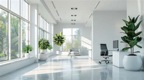 Background Image of Contemporary Office with Greenery and Natural Light ...