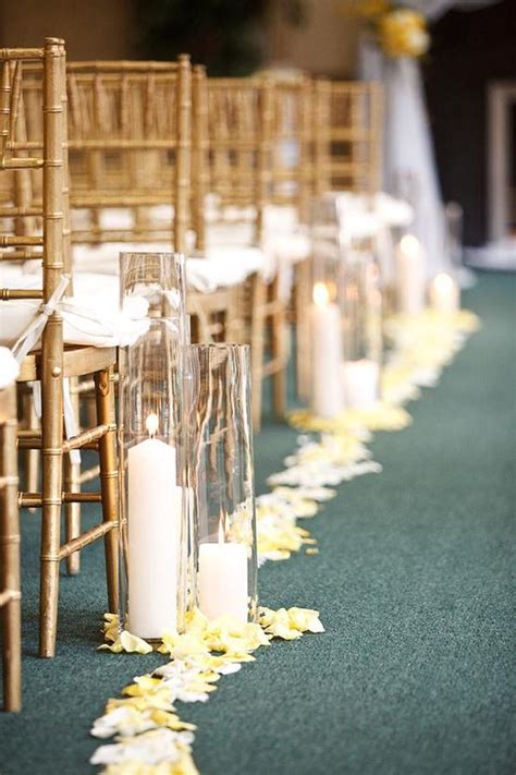 Ceremony Wedding Aisle Decor With Candles 893719 Weddbook