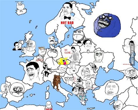 Map of Europe Memes - 9GAG