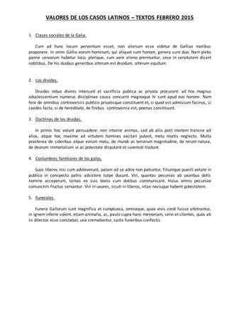 Textos Valores De Los Casos Latinos Pdf