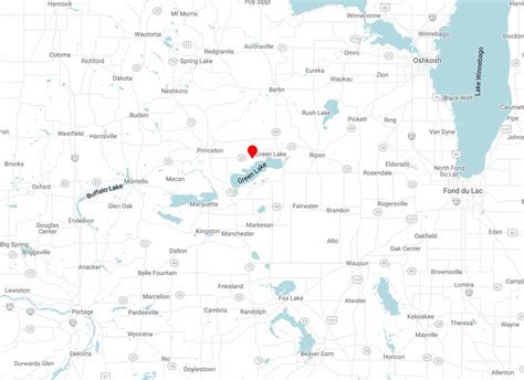 Green Lake Wisconsin Map - Alanna Leontyne