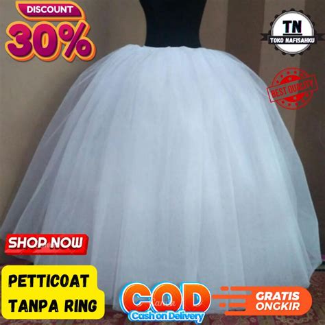 Jual Petticoat Gaun Pengantin Tanpa Ring Petikut Baju Pengantin