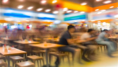 Abstract blur food court in shopping mall for background. Generative ai ...