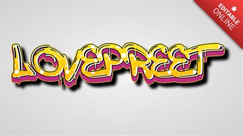 Lovepreet Graffiti Tag Text Effect Generator