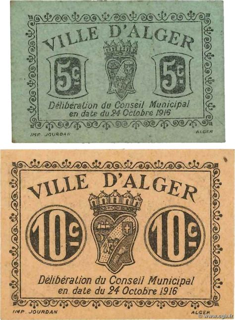 Et Centimes Alg Rie Alger Gb Et Billets