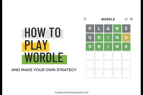 How To Play Wordle And Make Your Own Wordle Strategy The Hobson Homestead