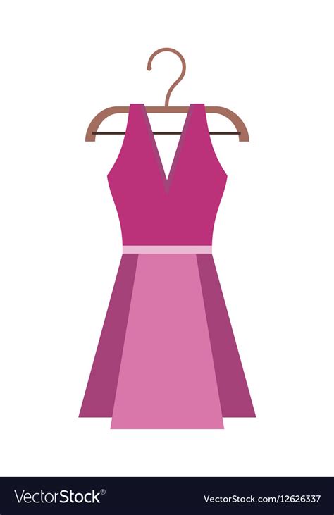 Dress On A Wooden Hanger Royalty Free Vector Image