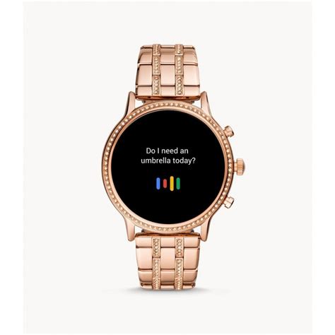 Fossil Femme Montre Connect E Digitale Quartz Avec Bracelet Acier