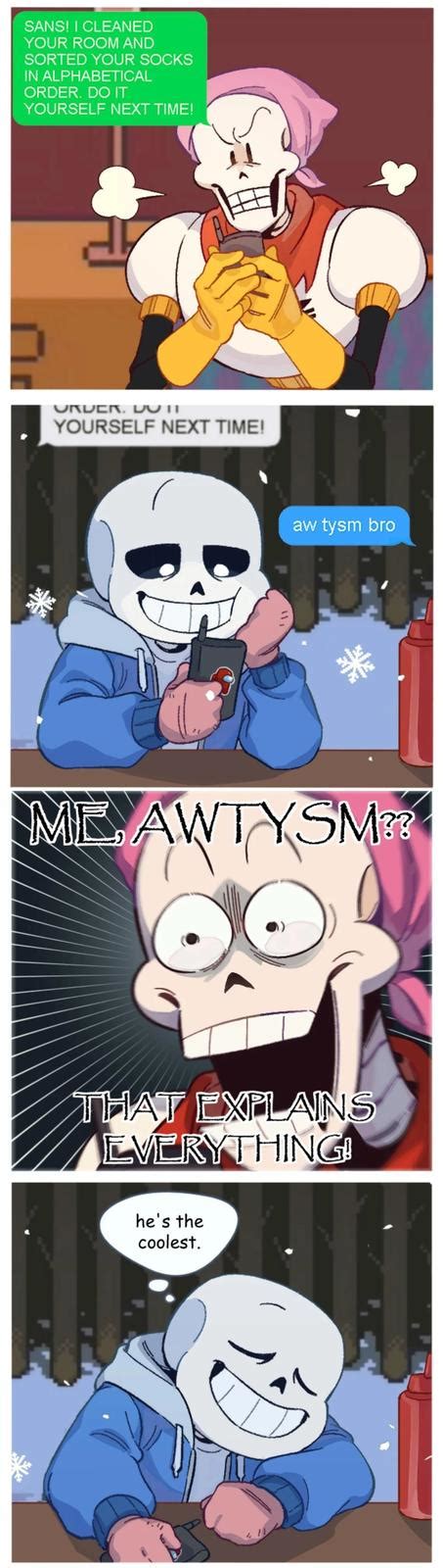 AwTYSM Papyrus and Sans edition | Aw TYSM | Know Your Meme