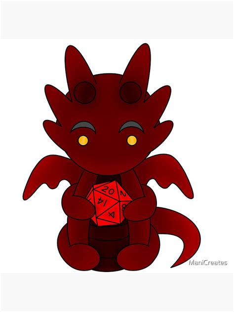 "Red DND dragon" Poster for Sale by ManiCreates | Redbubble