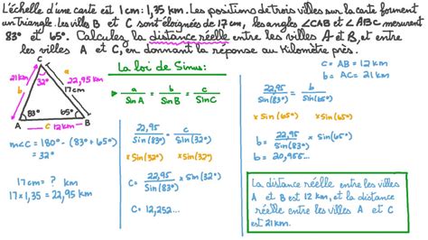 Vid O Question Utiliser La Loi Des Sinus Pour Calculer Des Longueurs