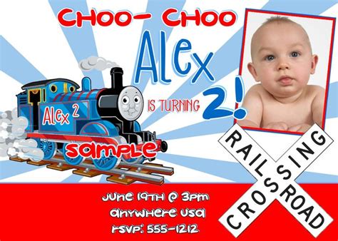 Train Birthday Invitations Printable And Customizable