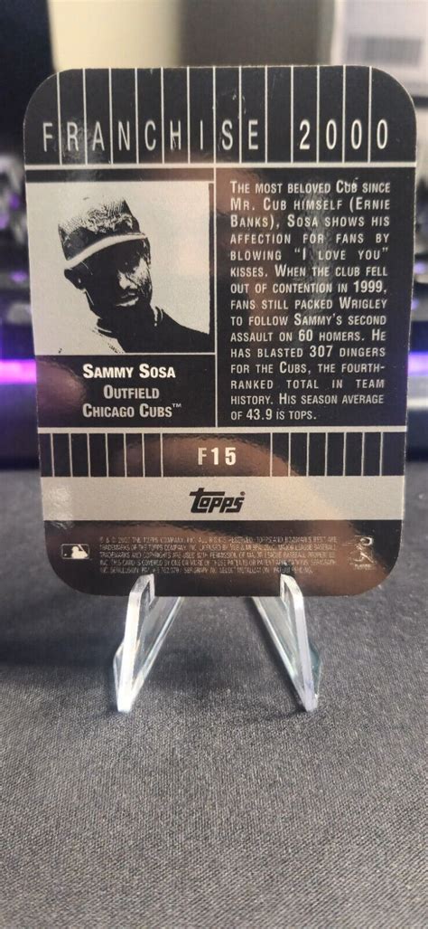 2000 Topps Franchise 2000 F15 Sammy Sosa Card B19 Chicago Cubs EBay