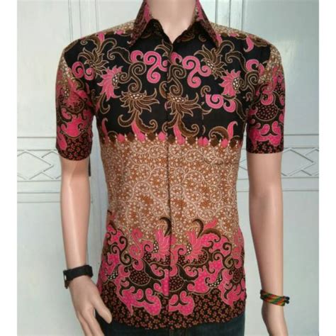 Jual Atasan Kemeja Batik Laseman Batik Sogan Shopee Indonesia