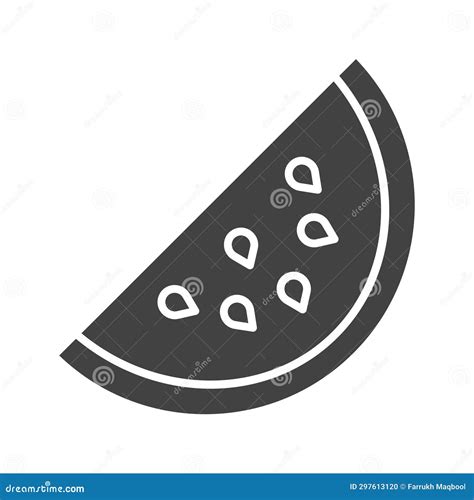 Watermelon Slice Icon Vector Image Stock Illustration Illustration