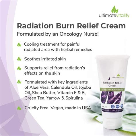 Ultimate Vitality Dermavitality Radiation Relief Cream 6 Ounces