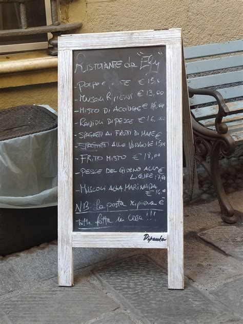 Menu At Ristorante Pizzeria Da Ely Monterosso Al Mare