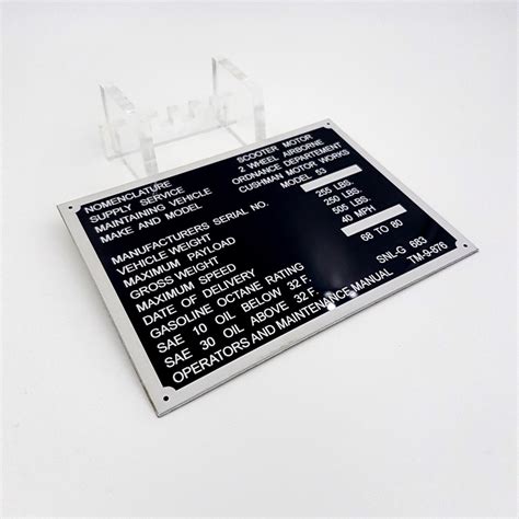 Plaque En Aluminium Grav E Au Laser Sur Mesure