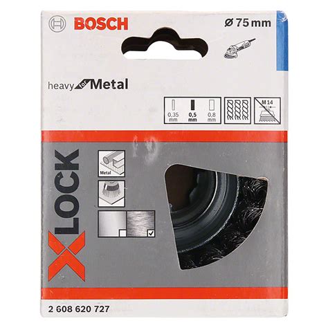 Bosch Professional Topf Drahtb Rste X Lock Heavy For Metal Passend F R